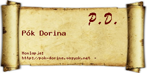 Pók Dorina névjegykártya